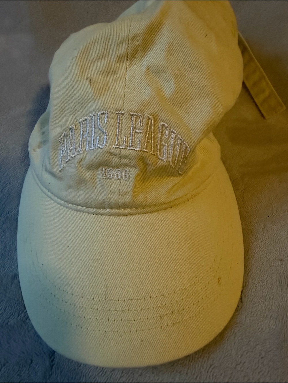 Vintage 1986 Embroidered Baseball Cap - Cream